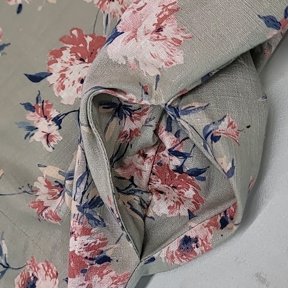 Storia Floral Linen/Rayon Midi Dress - Picture 12 of 14